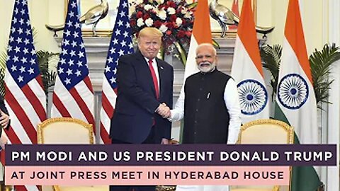 PM Modi and US President Donald Trump at Joint Press Meet in Hyderabad House