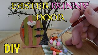 ＜DIY＞How to make a miniature Easter Bunny Door /＜DIY＞ミニチュアイースターバニードア🥕