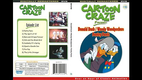 Cartoon Craze Presents Donald Duck / Woody Woodpecker Pantry Panic (Public Domain DVD)