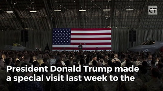 Trump Makes Special Pit Stop to Thank Marines