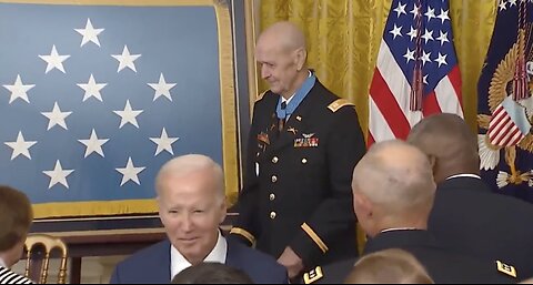 Joe Biden walked out of the Medal of Honor before the closing