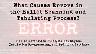 Ballot Definition File and Ballot Style Errors