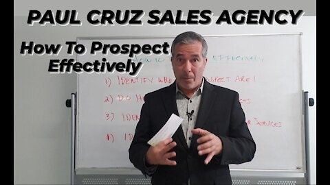 HOW TO PROSPECT EFFECTIVELY (PART ONE)