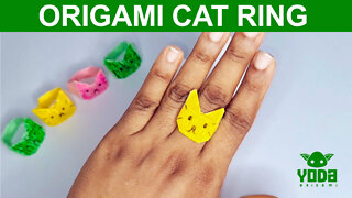 How To Make an Origami Cat Ring - Easy And Step By Step Tutorial