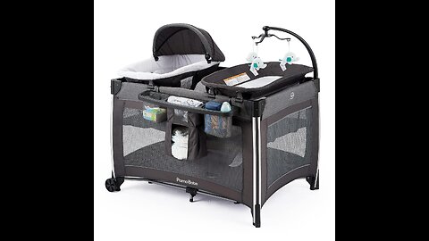 Pamo Babe 4 in 1 Portable Baby Crib Deluxe Nursery Center