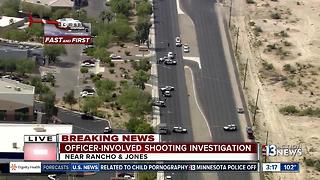 Chopper 13 flying over scene of shooting on Rancho Drive