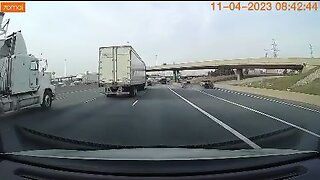 Car Spins Out On Highway 401