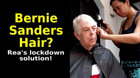 Bernie Sanders Hair? No haircut in months during lockdown - Rea's solution
