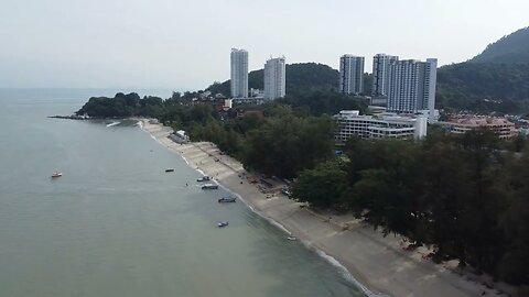 Penang Batu Ferringhi Beach Aerial View (Height 100 meter) o