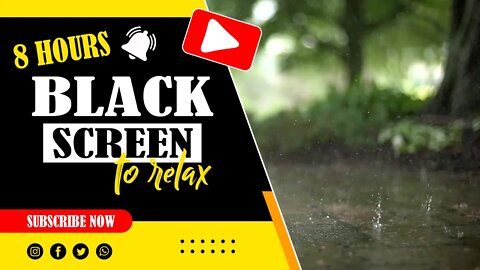 🎧 RAIN SOUNDS WITH BACKGROUND MUSIC 🌧 TO RELAX, MEDITATE AND DEEPLY SLEEP 🕒 8 HOURS BLACK SCREEN