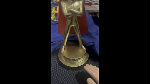 Friday freestyle: SPH shows off its Super Dad trophy and shirt. Whatsup! Come at me bruh. #funny