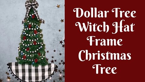 Christmas Crafts: Dollar Tree Witch Hat Frame Christmas Tree