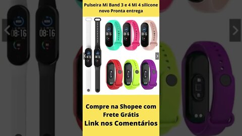 Pulseira Mi Band 3 e 4 Mi 4 silicone novo Pronta entrega #shorts