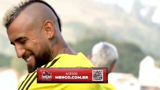 TREINO DO FLAMENGO / VIDAL E CEBOLINHA TREINARAM JUNTOS