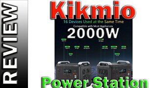 Kikmio Portable Power Station 2000W (Peak 4000W) Solar Generator 2000Wh Backup Battery LiFePO4