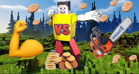 Minecraft. Chainsaw Against the Elbow. Cookie Test