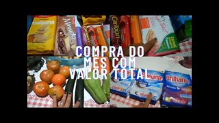 Compra do mês- Valor gasto- Tudo muito caro.