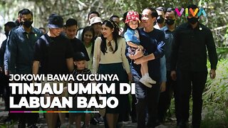 Momen Keakraban Jokowi dan Cucu dengan Pelaku UMKM di Labuan Bajo