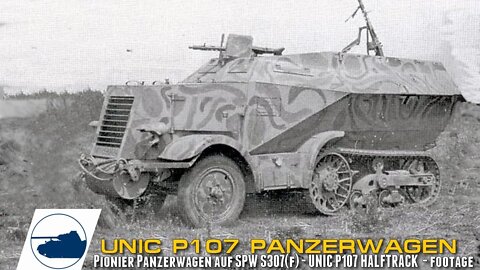 Rare WW2 Unic P107 - Pionier Panzerwagen auf SPW S307(f) footage.