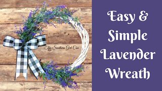 Wonderful Wreaths: Easy & Simple Lavender Wreath | Spring Wreath DIY