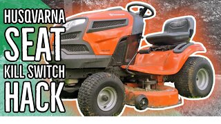 Husqvarna Riding Mower Seat Safety Kill Switch Modification ||Super Simple||No Wiring Necessary||