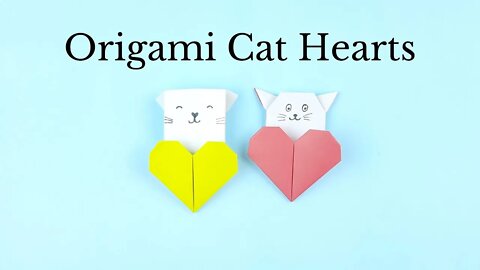 Origami Cat Heart Tutorial - DIY Easy Paper Crafts