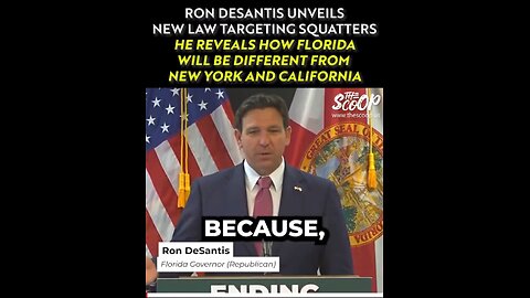 Captioned - FL Governor DeSantis signed new law against squatters