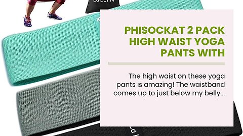 PHISOCKAT 2 Pack High Waist Yoga Pants with Pockets, Tummy Control Leggings, Workout 4 Way Stre...
