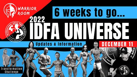 6 weeks until IDFA Universe | Natural Bodybuilding