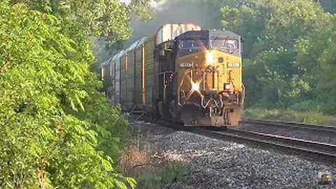 Three CSX AutoRack Trains from Lodi, Ohio July 22, 2023