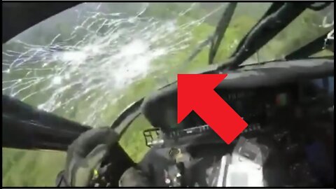 Colombian Black Hawk Helicopter Pilot Takes Enemy Rifle Round Through Windshield Mid-Air