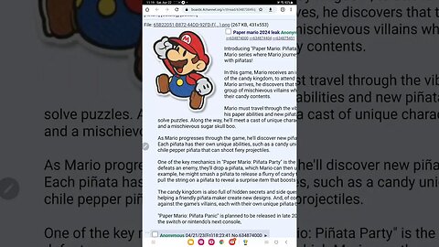 paper mario 2024 leak