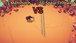 1 Mammoth Versus 50 Spear Throwers || Totally Accurate Battle Simulator