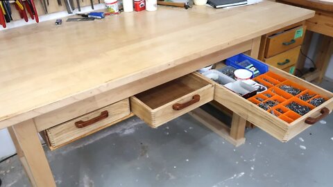 Adding drawers under a table