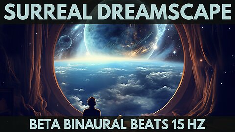 1 Hour of Relaxing Music for lucid dreaming on a surreal dreamscape, Beta Binaural Beats 15 Hz