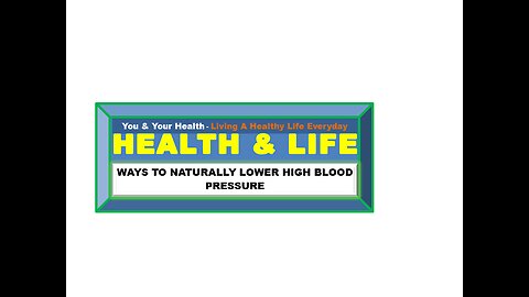 WAYS TO NATURALLY LOWER HIGH BLOOD PRESSURE