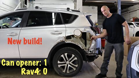 Rebuilding a 2015 Toyota RAV4 that was peeled opened in an accident