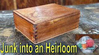 Turning a Cigar Box into a Family Heirloom | Saving my fingers from my wife's pins and needles