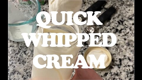 How to Make Quick Whipped Cream