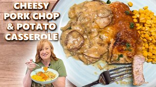 Cheesy Pork Chops & Potatoes Casserole, A Delicious Dinner Idea