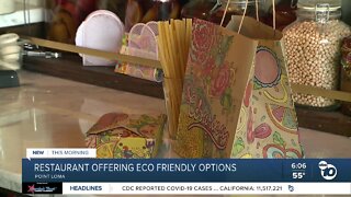 local restaurant offering eco-friendly take out containers prior to city's plastic ban vote