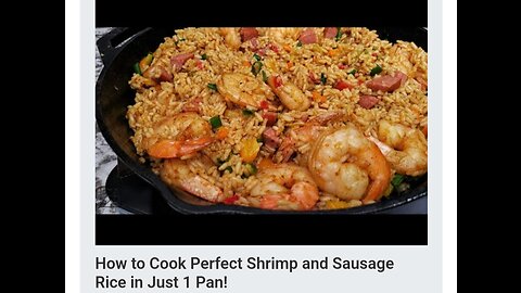 How to Cook Perfectly Shrimp and Sausage Rice in Just 1 Pan!!