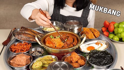 Cooking mukbang :)Various and delicious Korean side dishes.