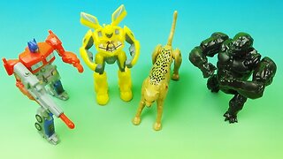 2023 TRANSFORMERS MOVIE RISE OF THE BEASTS FULL set of 4 CARLS Jr STAR PALS COLLECTIBLES REVIEW