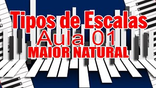 TIPOS DE ESCALAS 01 - ESCALA MAIOR NATURAL E SEUS INTERVALOS - #Shorts