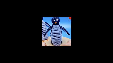 "Penguin made of a fruit net 🐧"
