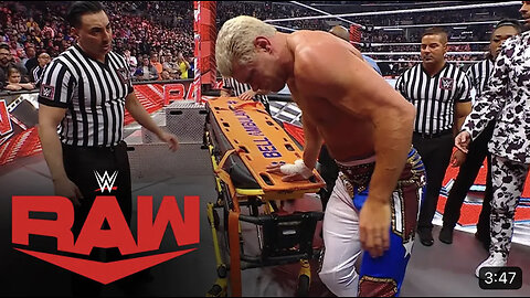 Cody Rhodes hobbles up the ramp after ferocious beatdown by Lesnar_ Raw Exclusive, April 3, 2023