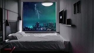 Cozy NYC Apartment Ambience- 8 Hrs Gentle Rain & Thunder for Deep Sleep, Stress, Insomnia