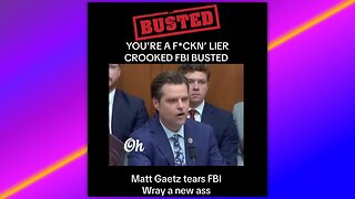 🚨BUSTED: MATT GAETZ RIPS FBI DIRECTOR CHRISTOPHER WRAY A NEW ONE 🔥🔥🔥