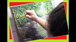 Timelapse Oil Painting "Tributary of peace"